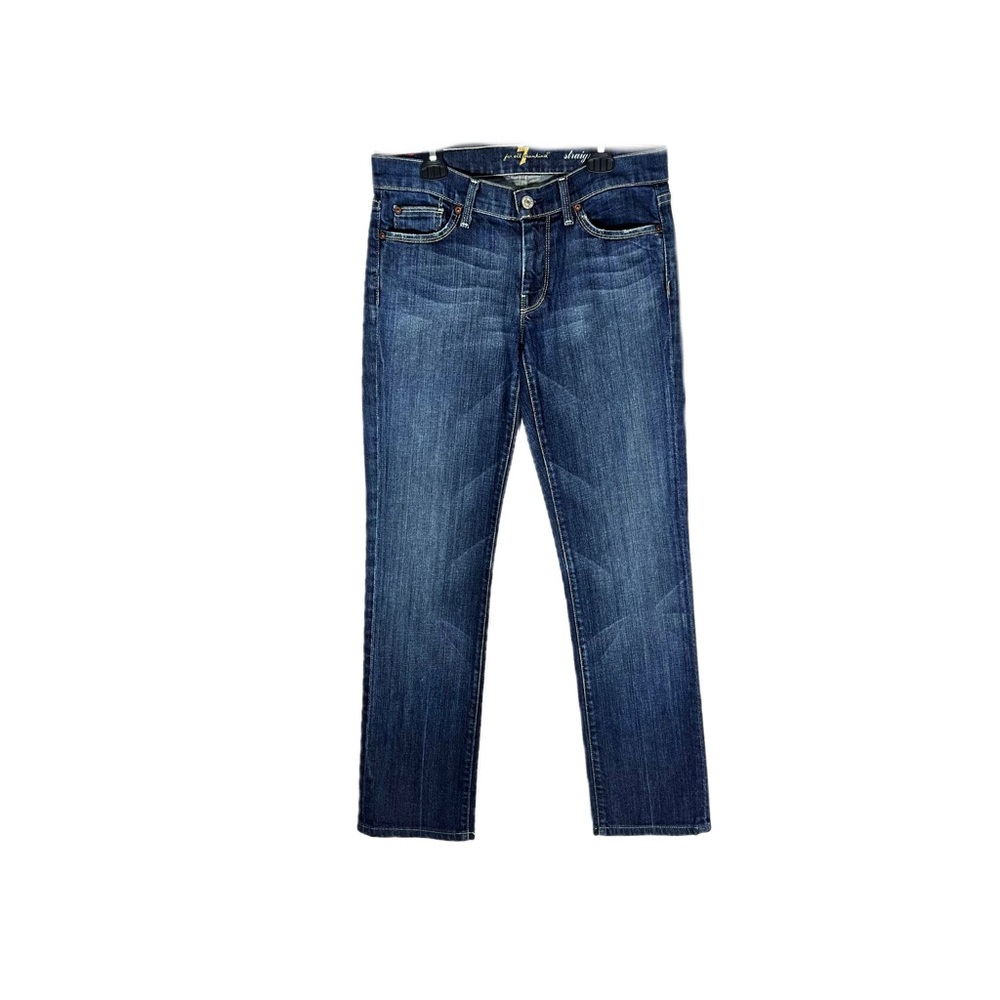 7 For All Mankind Jeans For Women Size 27 X 30 Inseam Straight Leg Jeans Nice!!